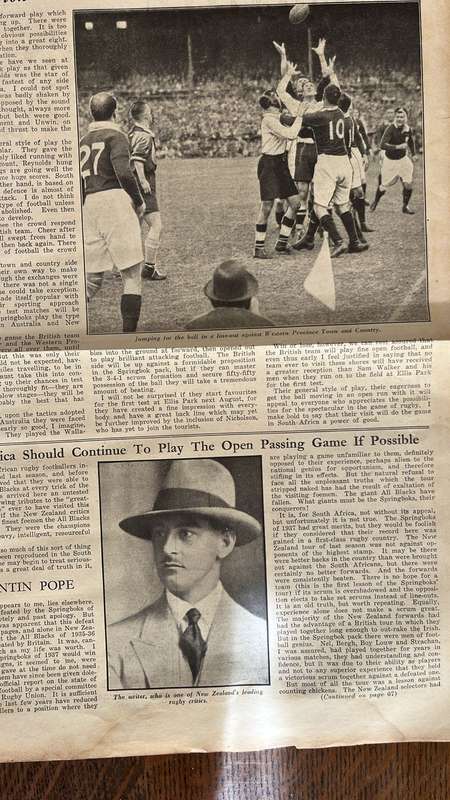 Pre War Memorabilia...1938 British Lions Tour - The Outspan 4 Publications, details below