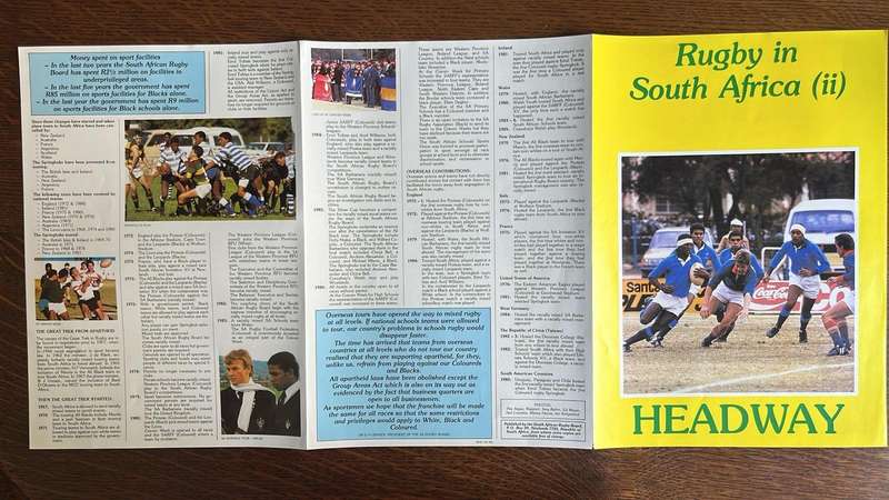 Rugby in South Africa - An Overview, details below