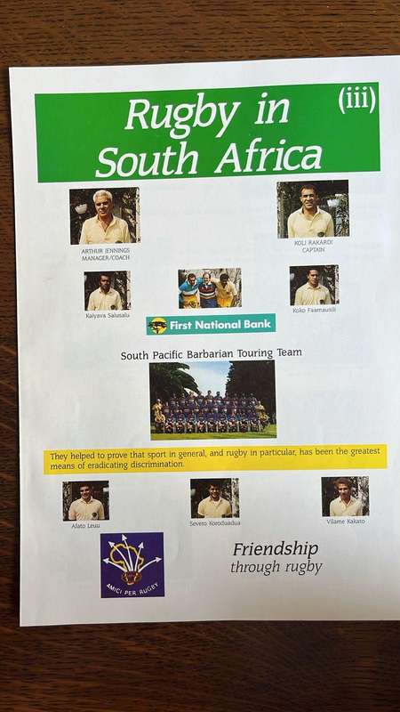 Rugby in South Africa - An Overview, details below