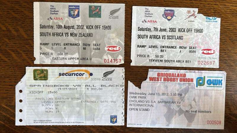 Springbok Tickets x 4, details below