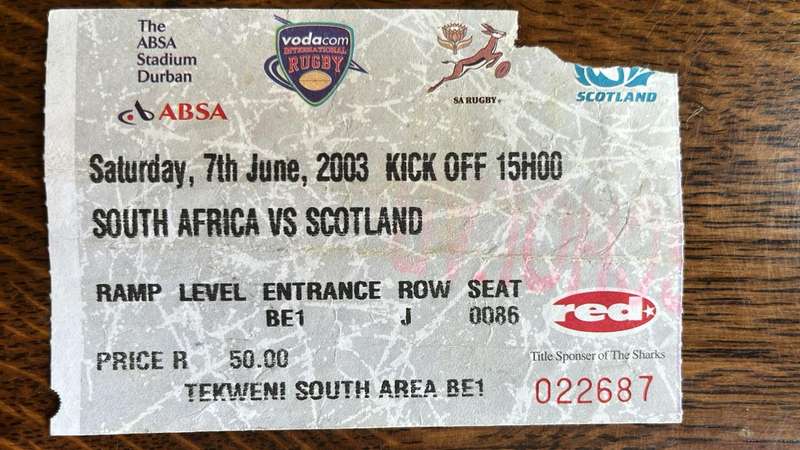 Springbok Tickets x 4, details below