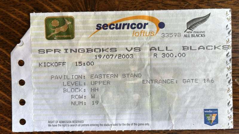 Springbok Tickets x 4, details below