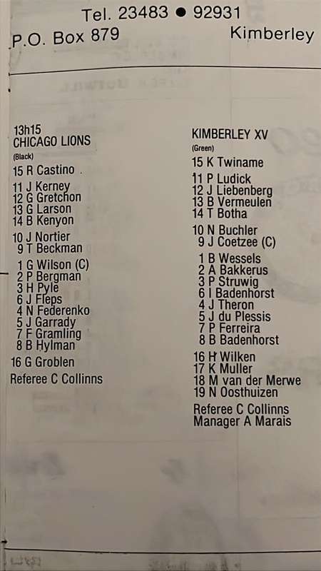 1980 British Lions vs Griquas Programme & A Very Interesting Curtain Raiser, see below