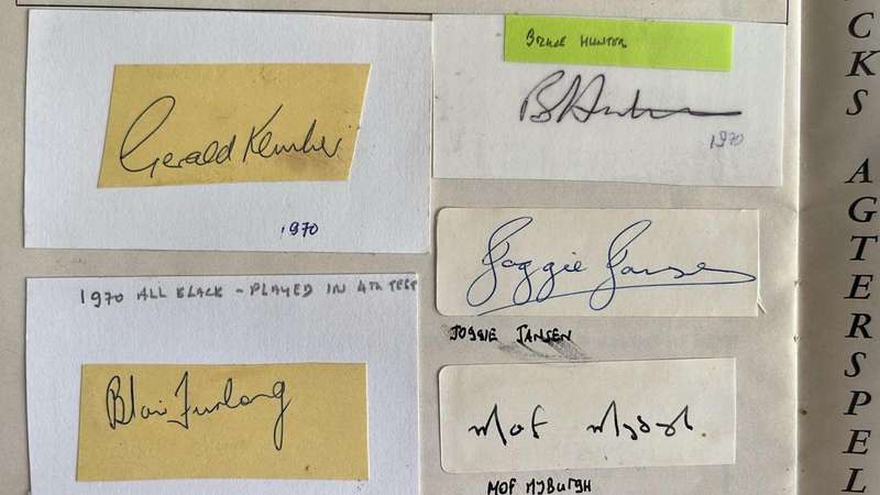 1970 All Blacks in South Africa, Signed Brochure, details below