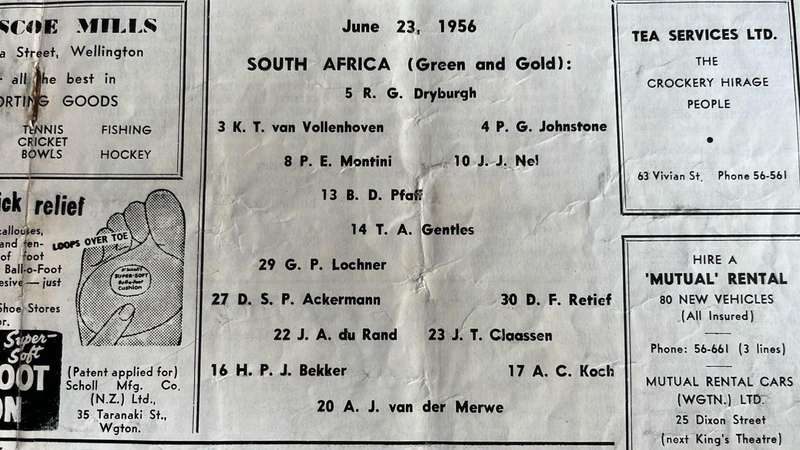 1956 2x Springbok Programmes, vs Wellington & Maoris, details below