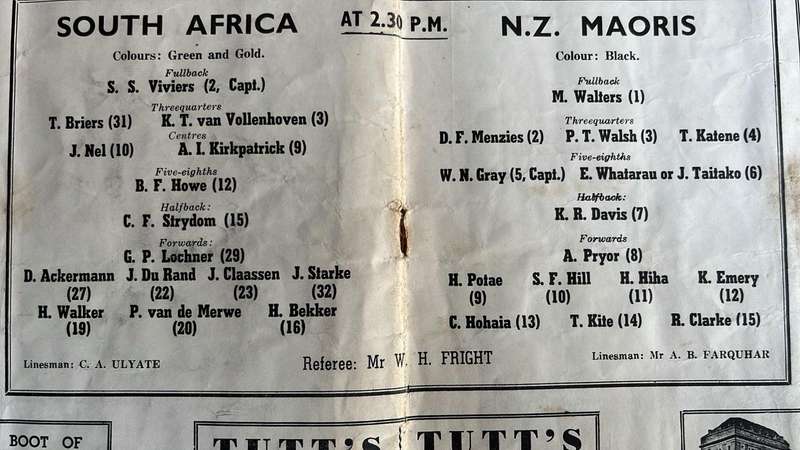 1956 2x Springbok Programmes, vs Wellington & Maoris, details below