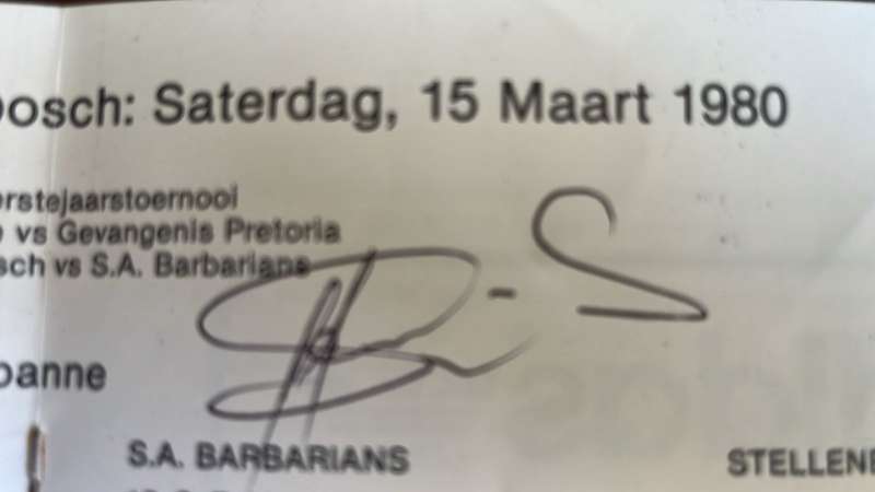 1980 Stellenbosch Rugby Club Centenary & 100 Years of Barbarians Brochures, Signed, details below