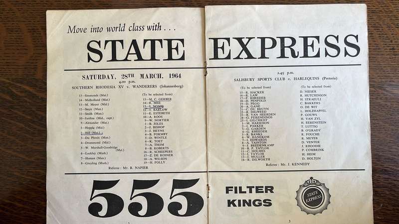 1964 Easter Rugby Festival at Salisbury Sports Ground Programme, details below