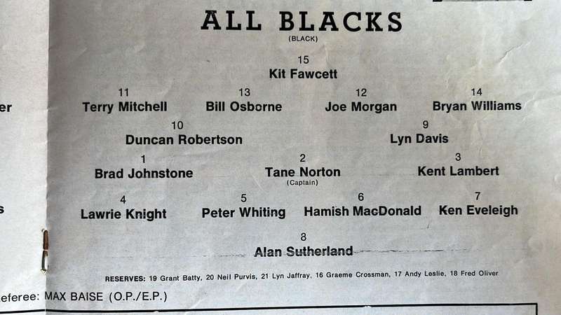1976 Gazelles vs All Blacks at Boet Erasmus Stadium, Signed Programme, details below