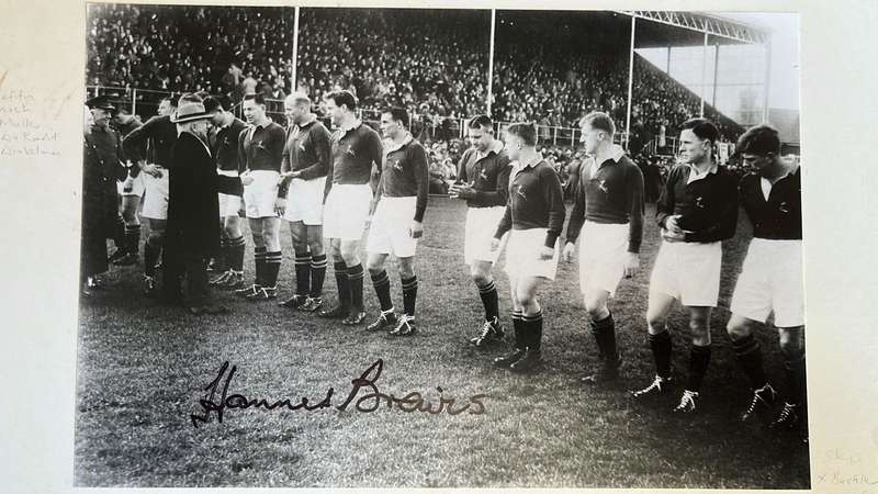 1951 Original Signed Photo - Springboks Being Introduced, details below