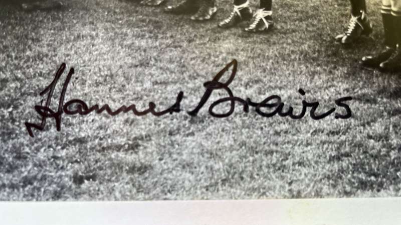 1951 Original Signed Photo - Springboks Being Introduced, details below