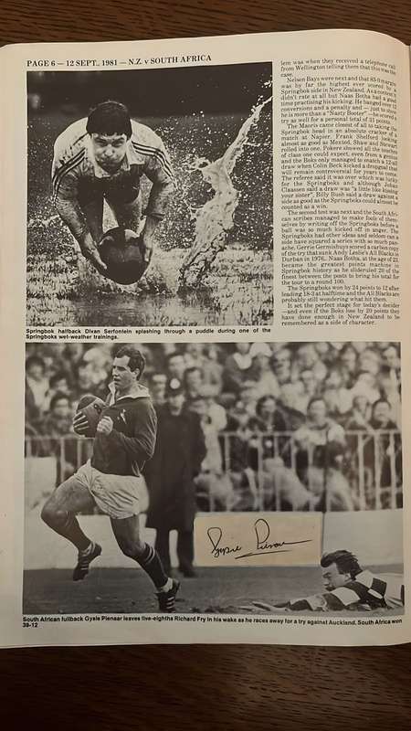 1981 "Flour Bomb"  3rd test at Eden Park Signed Programme, details below