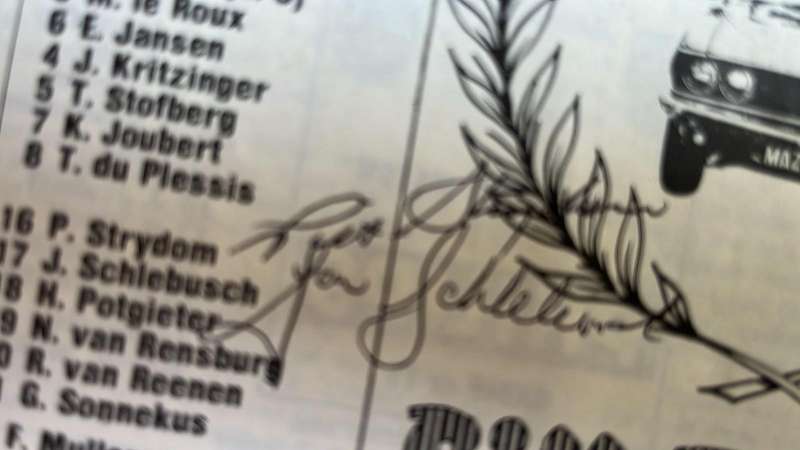 1976 Vrtstaat vs All Blacks at Vrystaat Stadium Signed Programme, details below
