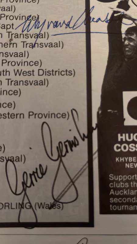 1981 "Flour Bomb"  3rd test at Eden Park Signed Programme, details below