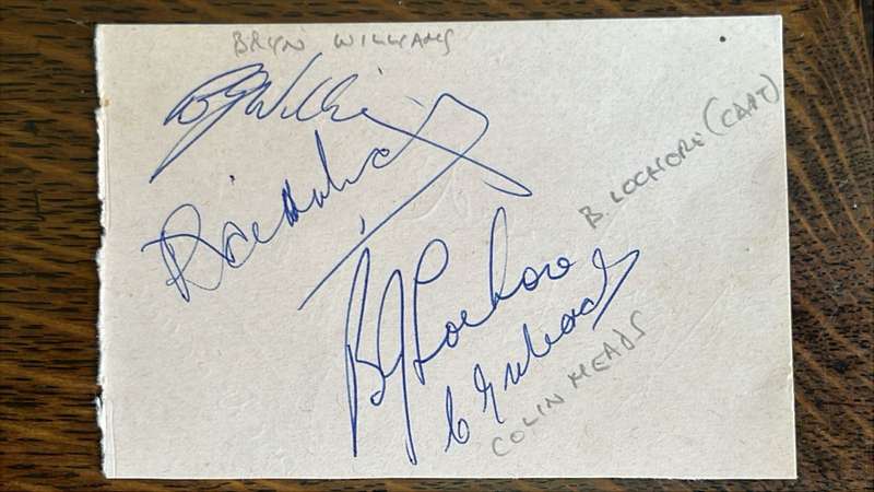 1970 All Blacks Original Signatures x 15, details below