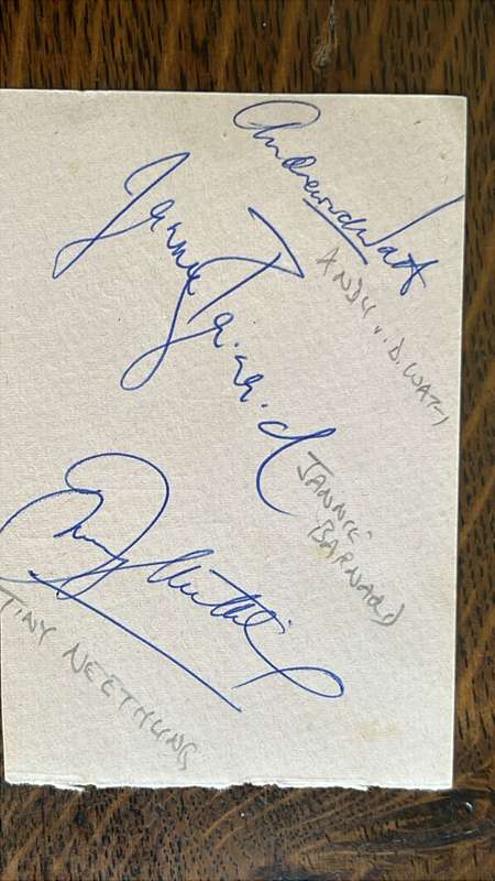 1970 All Blacks Original Signatures x 15, details below
