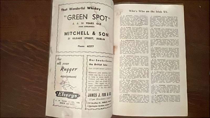 1951 Ireland vs South Africa at Lansdowne Signed & Inscribed Programme, details below