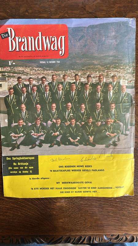 1960/1 2 x Rugby Souvenirs, Signed, details below