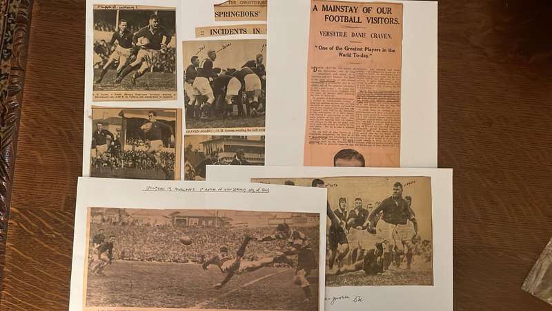 From Doc Craven's Private Collection - 1937 Australasian Tour Newspaper Cuttings, details below
