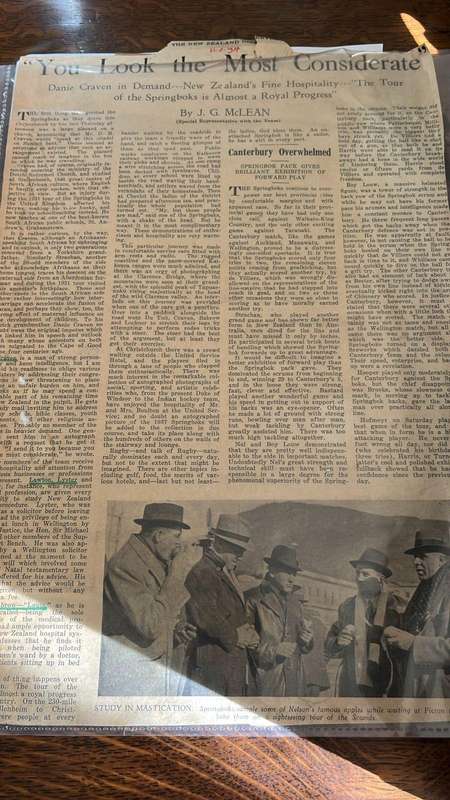 1937 Springbok Tour to Australasia Scrap Book, details below