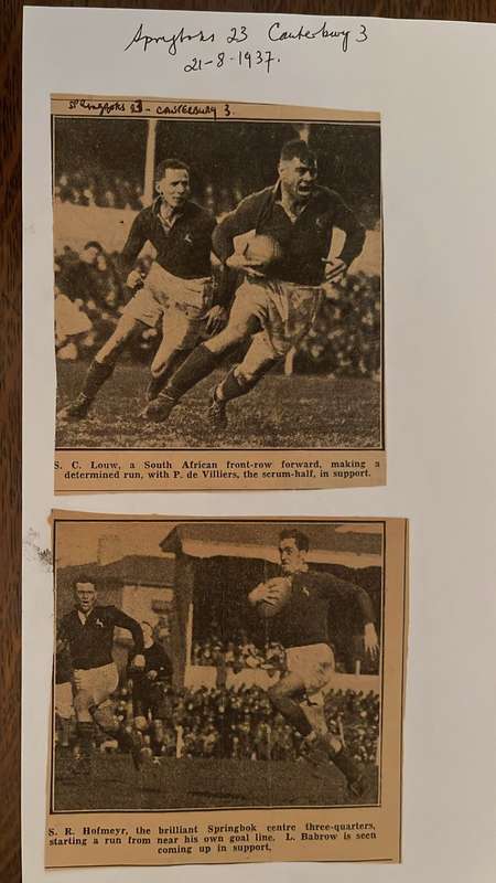 From Doc Craven's Private Collection - 1937 Australasian Tour Newspaper Cuttings, details below