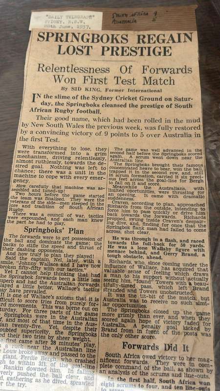 1937 Springbok Tour to Australasia Scrap Book, details below