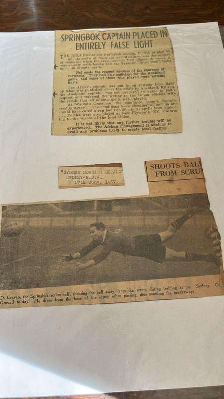 1937 Springbok Tour to Australasia Scrap Book, details below