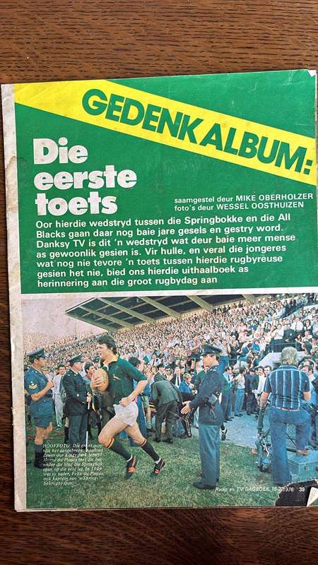 1976 All Blacks 1st Test Brochure, details below