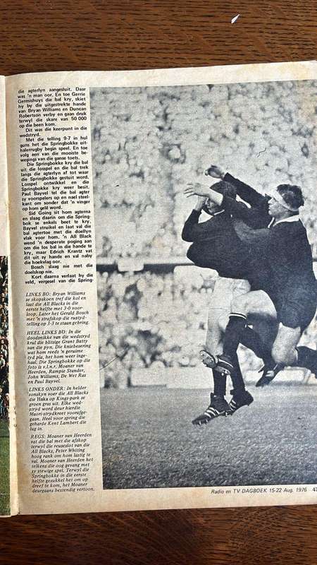 1976 All Blacks 1st Test Brochure, details below