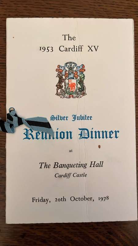 1960 Cardiff vs South Africa Programme & Reunion Dinner Menu Card, details below