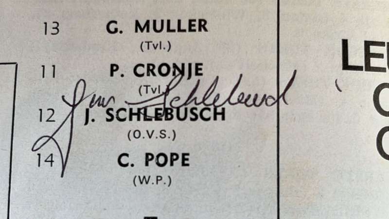 1974 South Africa vs British Isles 4th Test at Ellis Park Signed Programme, details below