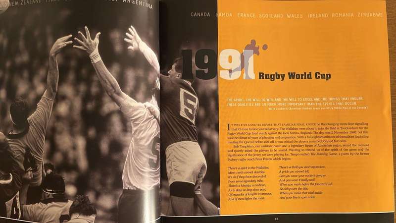 2003 Story of the Rugby World Cup by Nick Farr-Jones, details below