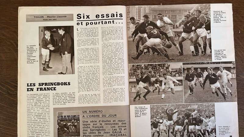 1968 Miroir Magazine - Springboks vs South East France, details below