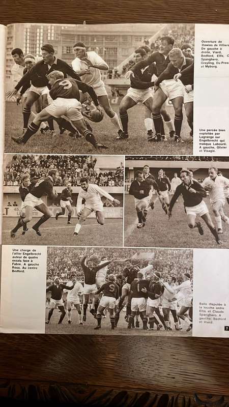 1968 Miroir Magazine - Springboks vs South East France, details below