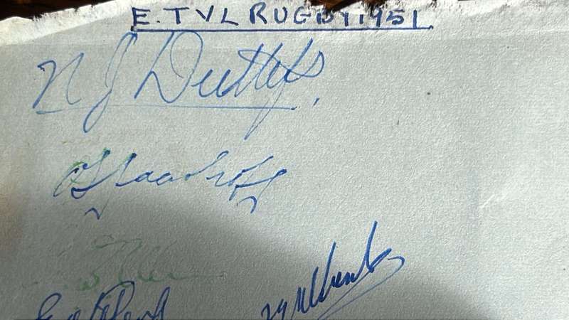 1951 Eastern Transvaal Rugby Squad Original Signatures, details below