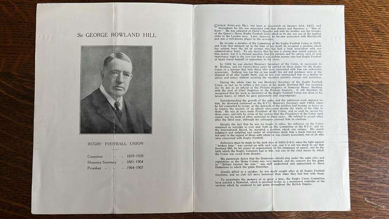 1929 England & Wales vs Scotland & Ireland Programme, details below