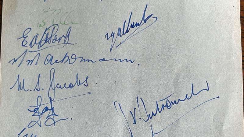 1951 Eastern Transvaal Rugby Squad Original Signatures, details below