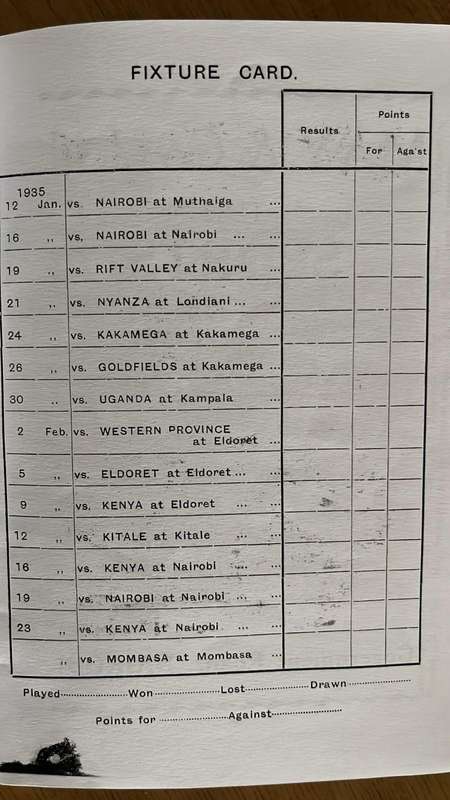 1935 University of Stellenbosch Tour to Kenya, details below