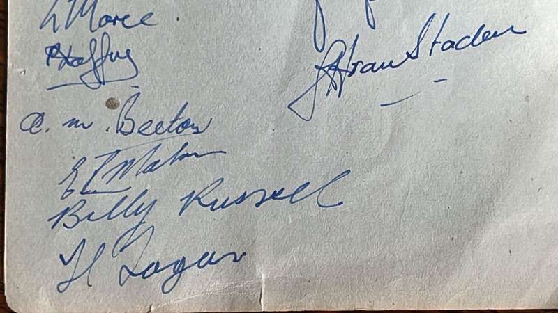 1951 Eastern Transvaal Rugby Squad Original Signatures, details below