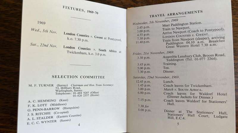 Seldom Seen...1969/70 Springboks Tour London Leg Pocket Activities Book, details below