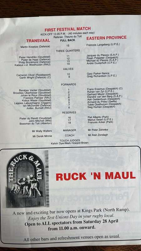 Kings Park Stadium Programmes x 2, details below