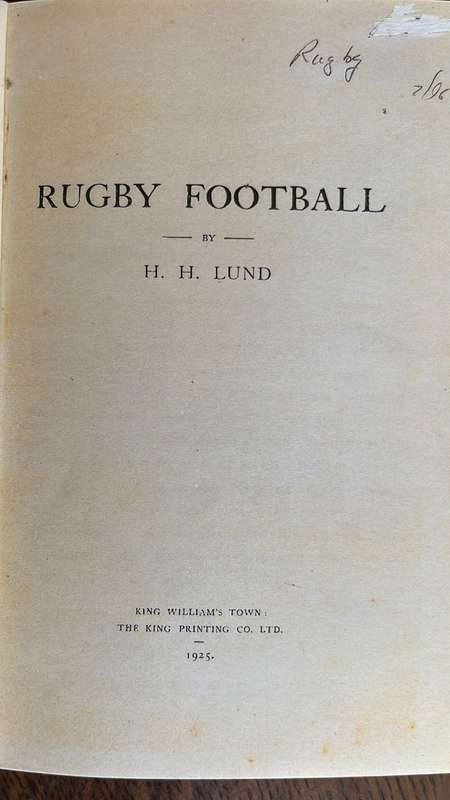 Rugby Football by H.H. Lund, details below