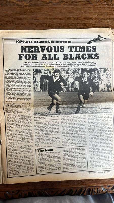 1979 All Blacks in Britain Newspaper Supplement, details below
