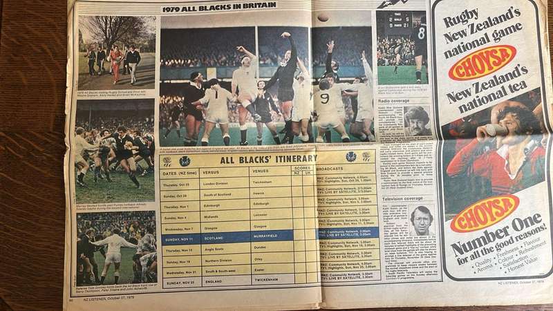 1979 All Blacks in Britain Newspaper Supplement, details below