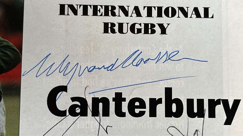 1994 Canterbury vs South Africa in Christchurch Signed Programme, details below