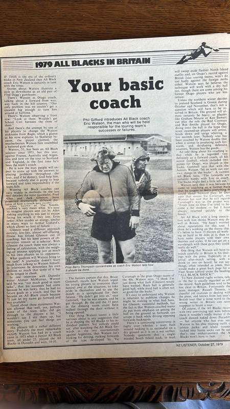 1979 All Blacks in Britain Newspaper Supplement, details below