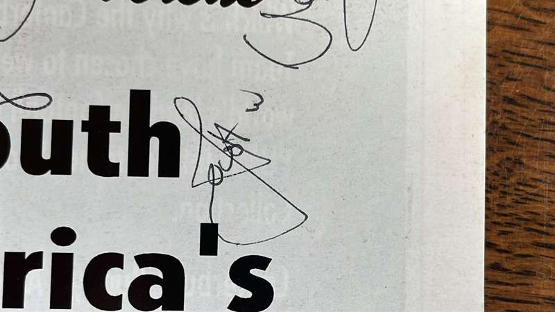 1994 Canterbury vs South Africa in Christchurch Signed Programme, details below