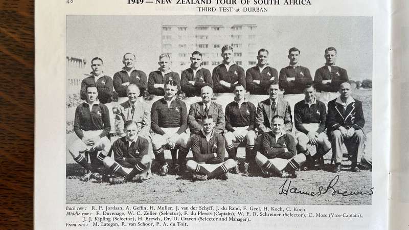 1891 - 1956 South African Rugby Test Teams Signed Booklet, details below
