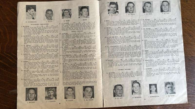 1956 Springbok Rugby Trial at Newlands Signed Programme, details below