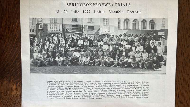 1977 South Africa vs World XV At Loftus Versveld Signed Programme, details below